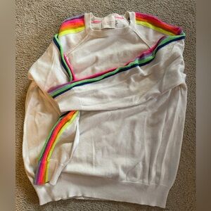 Whisper by Brodie - White/Cream with Rainbow Stripes on Arms - Womens XS